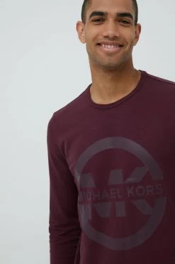 Ανδρικά Μακρυμάνικα Βαμβακερή μπλούζα με μακριά μανίκια Michael Kors κάστανο -Εξοδος Michael Kors Κατάστημα unnamed file 1114