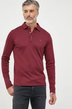 Ανδρικά Μακρυμάνικα Βαμβακερό μπλουζάκι Michael Kors κάστανο -Εξοδος Michael Kors Κατάστημα unnamed file 1174