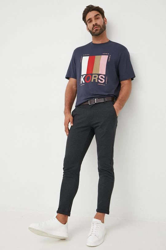 Ανδρικά Μπλουζάκια Βαμβακερό μπλουζάκι Michael Kors ναυτικό μπλε 2 Ανδρικά Μπλουζάκια Βαμβακερό μπλουζάκι Michael Kors ναυτικό μπλε - Image 2