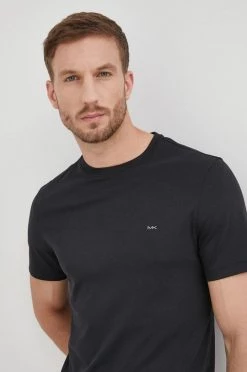 Ανδρικά Μπλουζάκια Βαμβακερό μπλουζάκι Michael Kors μαύρο