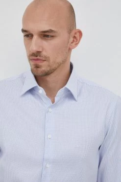 Ανδρικά Πουκάμισα Michael Kors - Βαμβακερό πουκάμισο θαλάσσιος