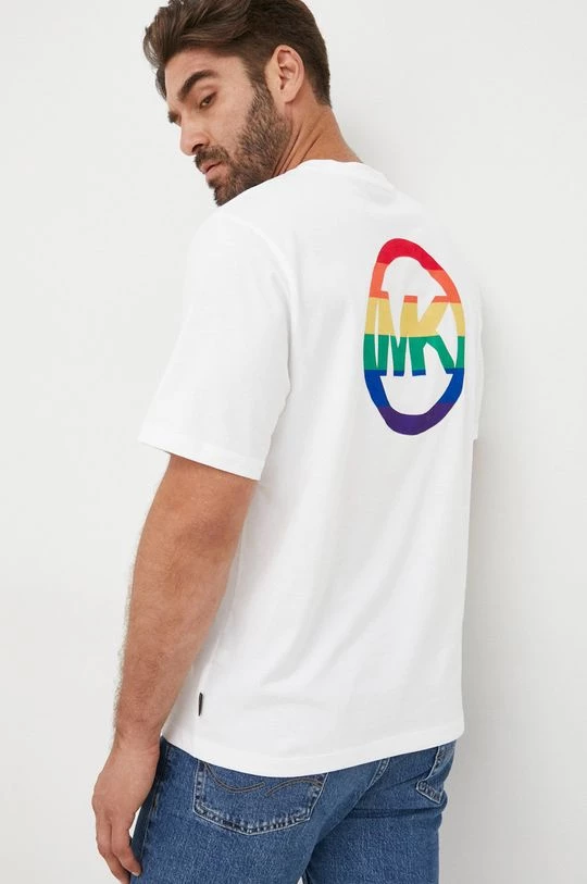 Ανδρικά Μπλουζάκια Βαμβακερό μπλουζάκι Michael Kors άσπρο 1 Ανδρικά Μπλουζάκια Βαμβακερό μπλουζάκι Michael Kors άσπρο