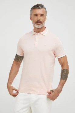 Ανδρικά Πόλο μπλουζάκια Βαμβακερό μπλουζάκι πόλο Michael Kors ροζ
