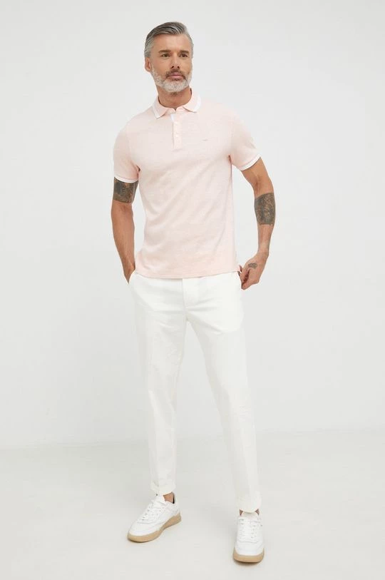 Ανδρικά Πόλο μπλουζάκια Βαμβακερό μπλουζάκι πόλο Michael Kors ροζ 2 Ανδρικά Πόλο μπλουζάκια Βαμβακερό μπλουζάκι πόλο Michael Kors ροζ - Image 2