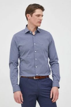 Ανδρικά Πουκάμισα Πουκάμισο Michael Kors ναυτικό μπλε,