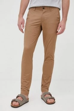 Ανδρικά Υφασμάτινα Παντελόνι Michael Kors χρώμα: καφέ