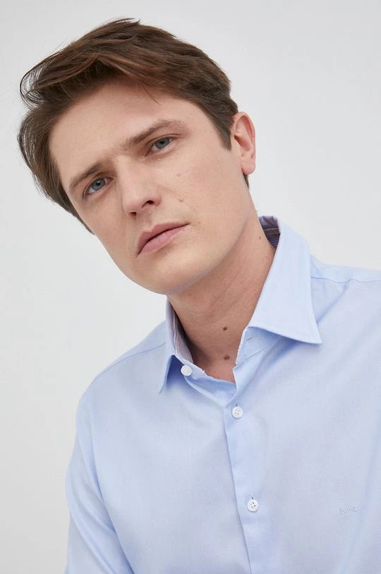 Ανδρικά Πουκάμισα Michael Kors - Βαμβακερό πουκάμισο θαλάσσιος 1 Ανδρικά Πουκάμισα Michael Kors - Βαμβακερό πουκάμισο θαλάσσιος
