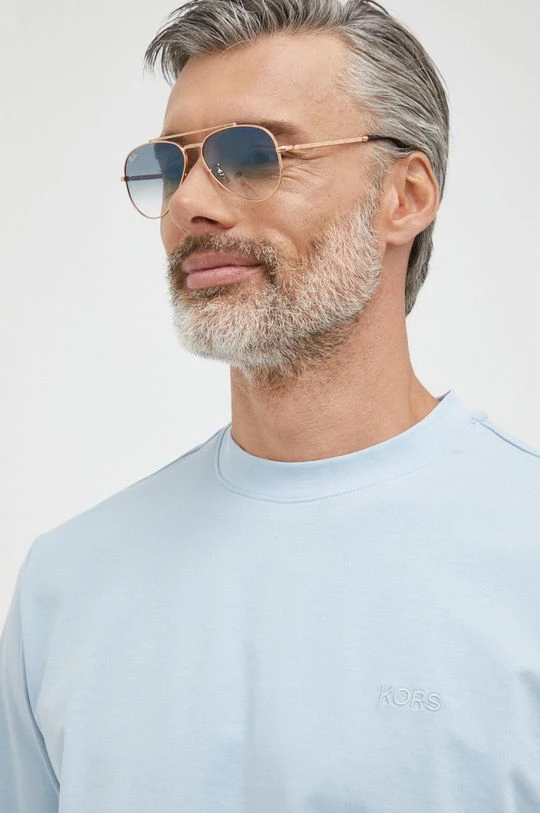 Ανδρικά Μπλουζάκια Βαμβακερό μπλουζάκι Michael Kors μπλε 1 Ανδρικά Μπλουζάκια Βαμβακερό μπλουζάκι Michael Kors μπλε