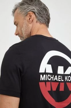 Ανδρικά Μπλουζάκια Βαμβακερό μπλουζάκι Michael Kors μαύρο