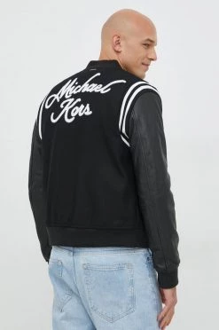 Ανδρικά Κοντά μπουφάν Bomber μπουφάν από μαλλί Michael Kors μαύρο, -Εξοδος Michael Kors Κατάστημα unnamed file 348