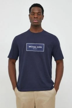 Ανδρικά Μπλουζάκια Βαμβακερό μπλουζάκι Michael Kors ναυτικό μπλε -Εξοδος Michael Kors Κατάστημα unnamed file 375