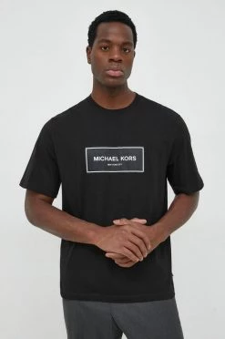 Ανδρικά Μπλουζάκια Βαμβακερό μπλουζάκι Michael Kors μαύρο -Εξοδος Michael Kors Κατάστημα unnamed file 380