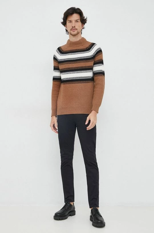 Ανδρικά Χωρίς φερμουάρ Πουλόβερ με προσθήκη μαλλιού Michael Kors χρώμα: καφέ, 2 Ανδρικά Χωρίς φερμουάρ Πουλόβερ με προσθήκη μαλλιού Michael Kors χρώμα: καφέ, - Image 2