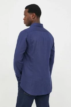 Ανδρικά Πουκάμισα Πουκάμισο με μείγμα κασμίρι Michael Kors χρώμα: ναυτικό μπλε, -Εξοδος Michael Kors Κατάστημα unnamed file 433