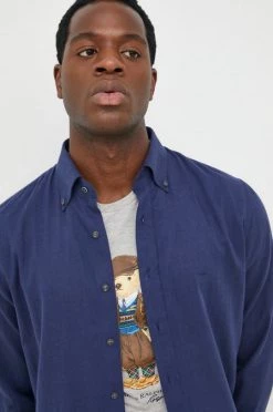 Ανδρικά Πουκάμισα Πουκάμισο με μείγμα κασμίρι Michael Kors χρώμα: ναυτικό μπλε, -Εξοδος Michael Kors Κατάστημα unnamed file 434