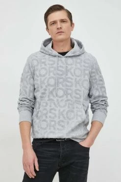 Ανδρικά Χωρίς φερμουάρ Μπλούζα Michael Kors γκρι, με κουκούλα