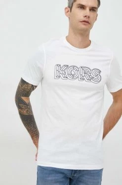 Ανδρικά Μπλουζάκια Βαμβακερό μπλουζάκι Michael Kors άσπρο