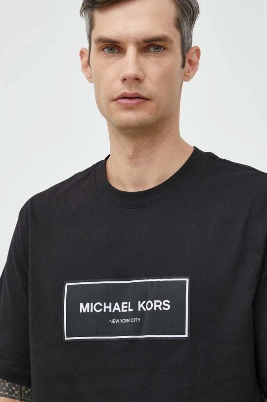 Ανδρικά Μπλουζάκια Βαμβακερό μπλουζάκι Michael Kors μαύρο 4 Ανδρικά Μπλουζάκια Βαμβακερό μπλουζάκι Michael Kors μαύρο - Image 4