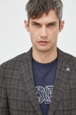 Ανδρικά Σακάκια Μαλλί μπουφάν Michael Kors καφέ