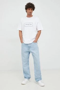 Ανδρικά Μπλουζάκια Βαμβακερό μπλουζάκι Michael Kors άσπρο