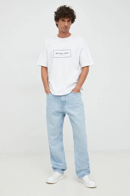 Ανδρικά Μπλουζάκια Βαμβακερό μπλουζάκι Michael Kors άσπρο 1 Ανδρικά Μπλουζάκια Βαμβακερό μπλουζάκι Michael Kors άσπρο