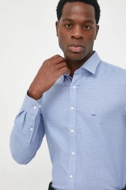 Ανδρικά Πουκάμισα Πουκάμισο Michael Kors ανοιχτό μπλε