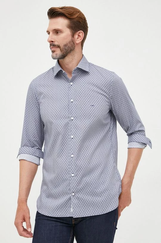 Ανδρικά Πουκάμισα Βαμβακερό πουκάμισο Michael Kors χρώμα: ναυτικό μπλε, 1 Ανδρικά Πουκάμισα Βαμβακερό πουκάμισο Michael Kors χρώμα: ναυτικό μπλε,