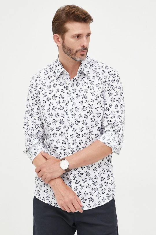 Ανδρικά Πουκάμισα Βαμβακερό πουκάμισο Michael Kors χρώμα: άσπρο, 2 Ανδρικά Πουκάμισα Βαμβακερό πουκάμισο Michael Kors χρώμα: άσπρο, - Image 2