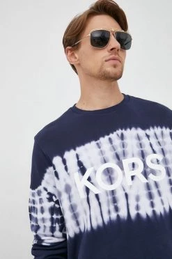 Ανδρικά Χωρίς φερμουάρ Βαμβακερή μπλούζα Michael Kors ναυτικό μπλε, -Εξοδος Michael Kors Κατάστημα unnamed file 890