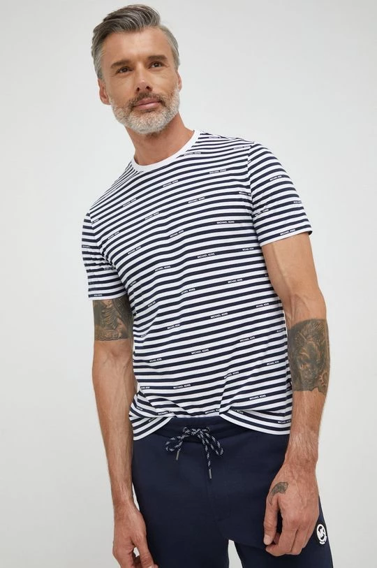 Ανδρικά Μπλουζάκια Βαμβακερό μπλουζάκι Michael Kors ναυτικό μπλε 1 Ανδρικά Μπλουζάκια Βαμβακερό μπλουζάκι Michael Kors ναυτικό μπλε